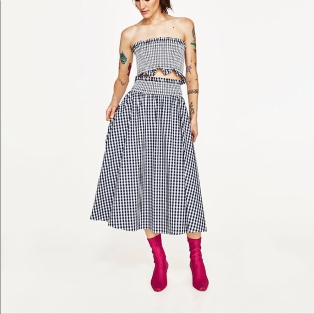 Gingham Check Skirt and Top